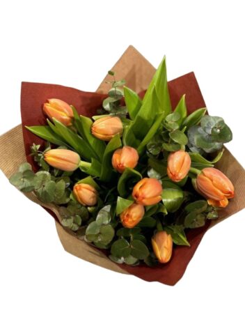 11 Orange Tulip Bouquet